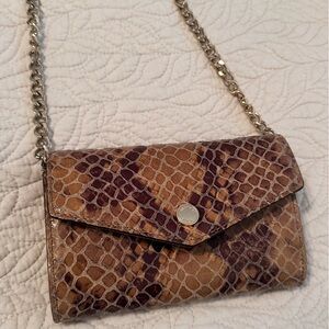 Beautiful Brown Michael Kors Crossbody Bag Snake Print